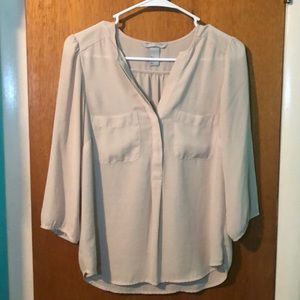 Tan work blouse